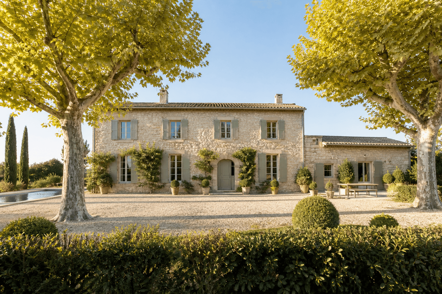 Mas provençal fictif proposé par l’Agence Solance