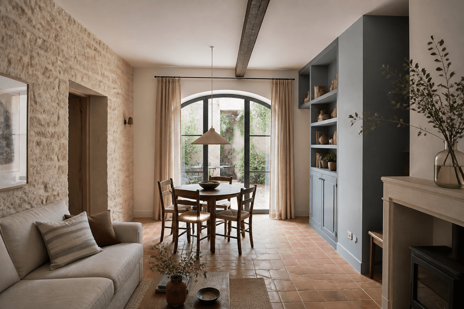 Intérieur fictif d’une maison de village